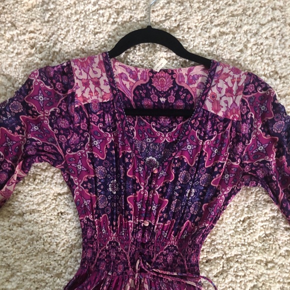 EUC XS Spell and the Gypsy Violet Purple Kiss the Sky Maxi Gown - Picture 6 of 9